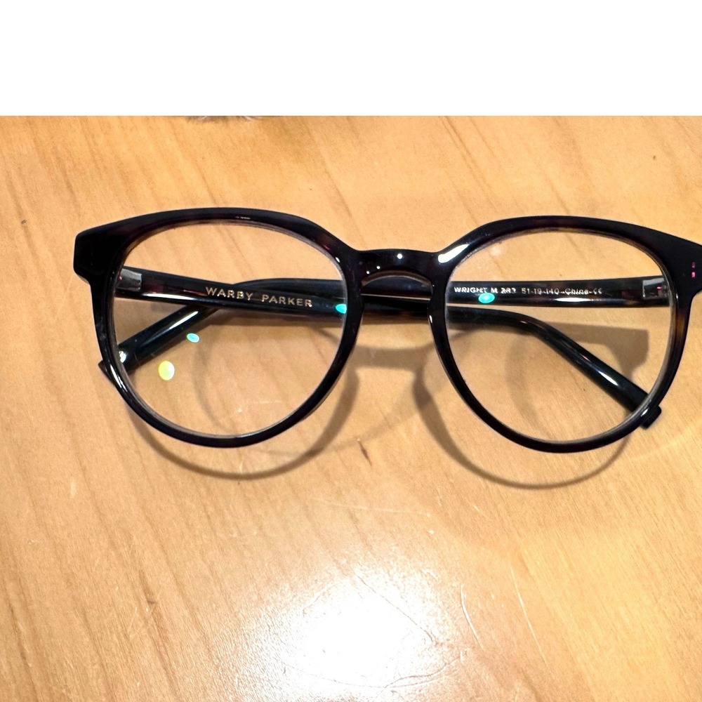 Warby Parker Wright frame M 283 Eyeglass Frames Tortoise 51-19-140 Round Unisex